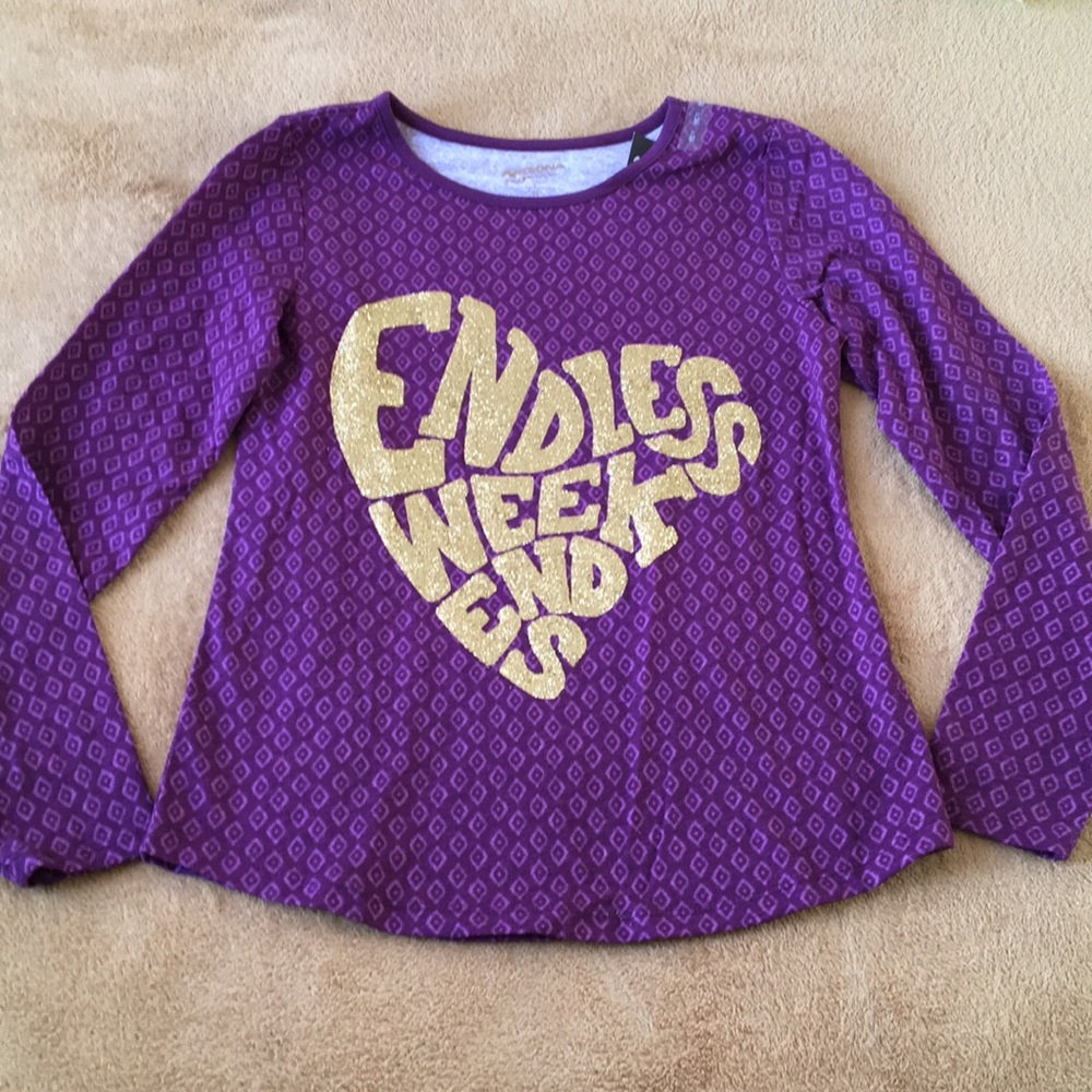 Arizona Purple long sleeves top size 14 & 16 NWT